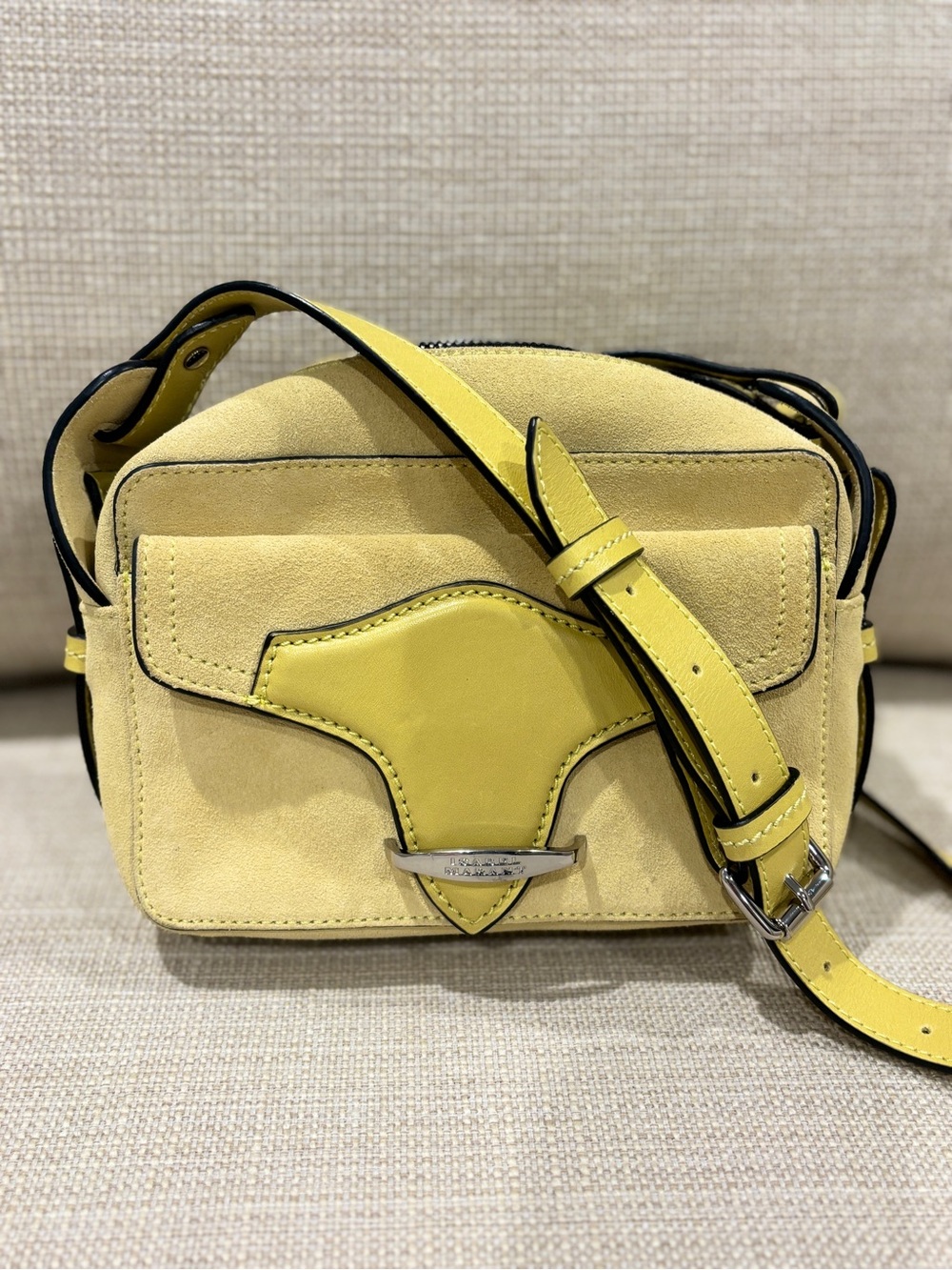 Isabel Marant Wasy Suede & Leather Crossbody Bag